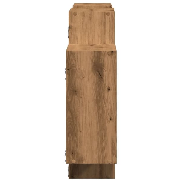 vidaXL Vegghylle artisan eik 159x18x65 cm konstruert tre