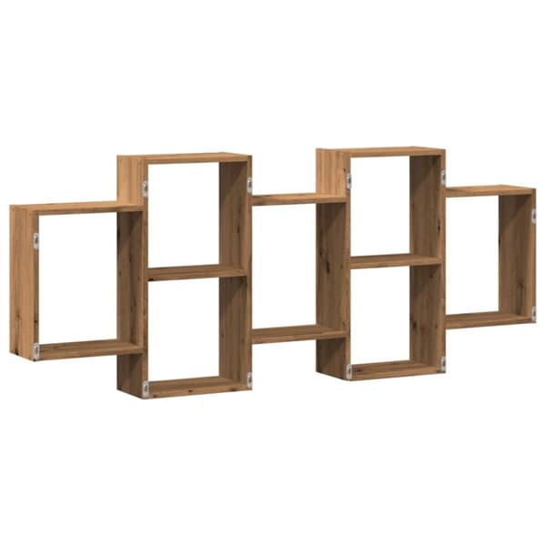 vidaXL Vegghylle artisan eik 159x18x65 cm konstruert tre