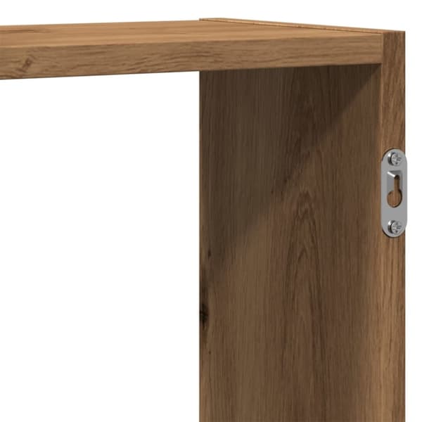 vidaXL Vegghylle artisan eik 159x18x65 cm konstruert tre