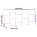 Miniatyrbilde 11 av 11: vidaXL Vegghylle artisan eik 159x18x65 cm konstruert tre