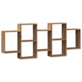 Miniatyrbilde 1 av 11: vidaXL Vegghylle artisan eik 159x18x65 cm konstruert tre
