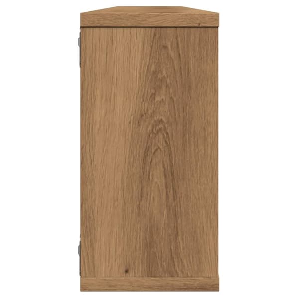 vidaXL Vegghyller kube 4 stk artisan eik 100x15x30 cm konstruert tre