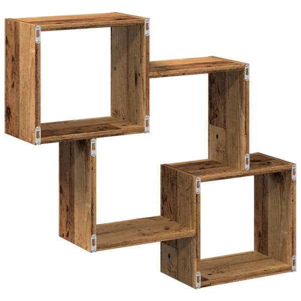 vidaXL vægskab 78x18x71 cm konstrueret træ antikt træ