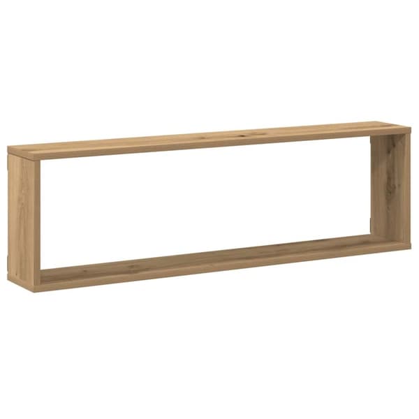 vidaXL Vegghyller kube 2 stk artisan eik 100x15x30 cm konstruert tre