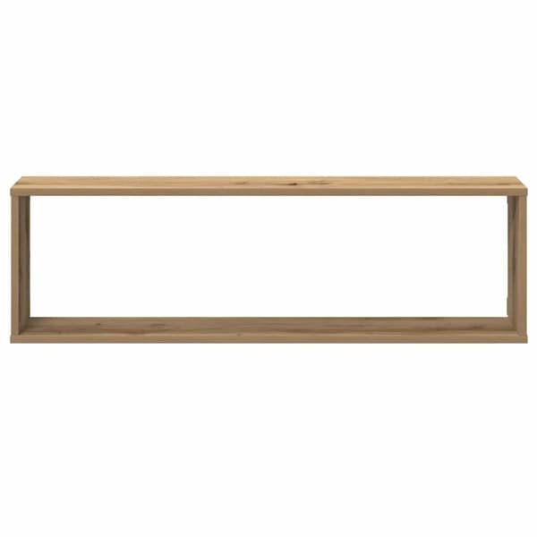 vidaXL Vegghyller kube 2 stk artisan eik 100x15x30 cm konstruert tre