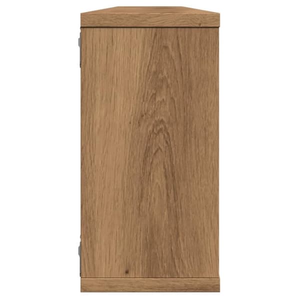 vidaXL Vegghyller kube 2 stk artisan eik 100x15x30 cm konstruert tre