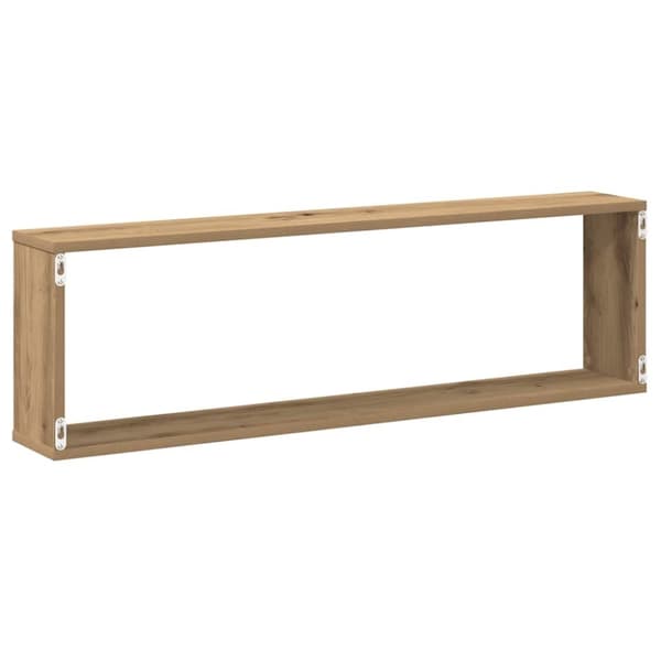 vidaXL Vegghyller kube 2 stk artisan eik 100x15x30 cm konstruert tre