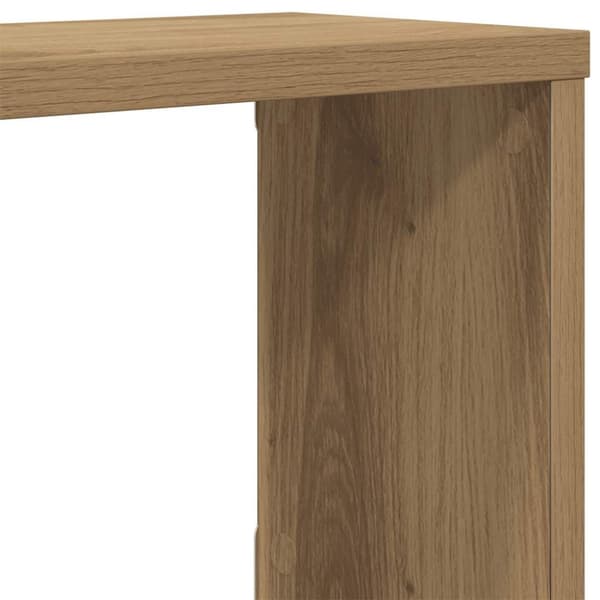 vidaXL Vegghyller kube 2 stk artisan eik 100x15x30 cm konstruert tre