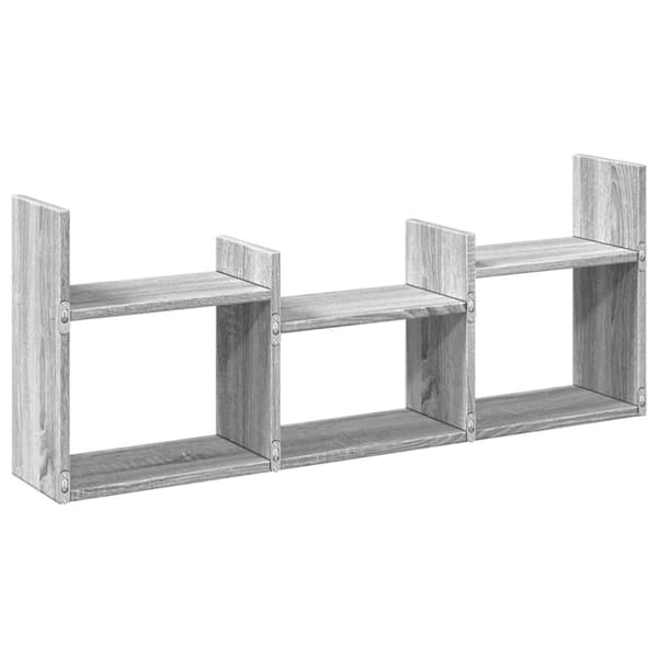vidaXL Veggskap 100x18x40 cm grå sonoma konstruert tre