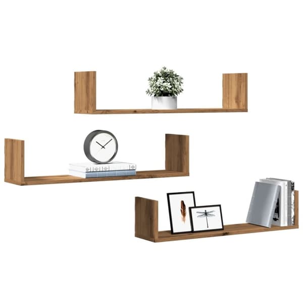 vidaXL Kasvitelineet 3 kpl artesaani tammi 80x18x18 cm tekninen puu