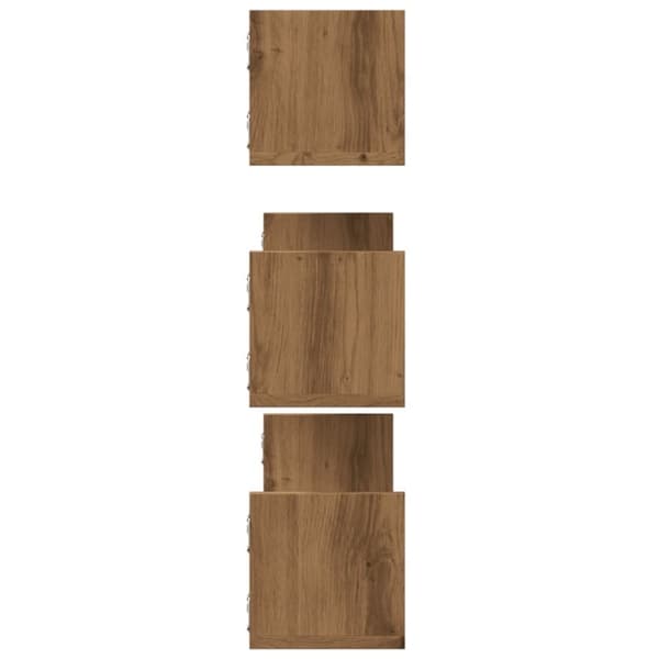 vidaXL Kasvitelineet 3 kpl artesaani tammi 80x18x18 cm tekninen puu