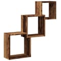 Miniatyrbilde 3 av 11: vidaXL Vegghyller kubeformet gammelt tre 68x15x68 cm konstruert tre
