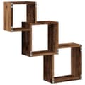 Miniatyrbilde 7 av 11: vidaXL Vegghyller kubeformet gammelt tre 68x15x68 cm konstruert tre