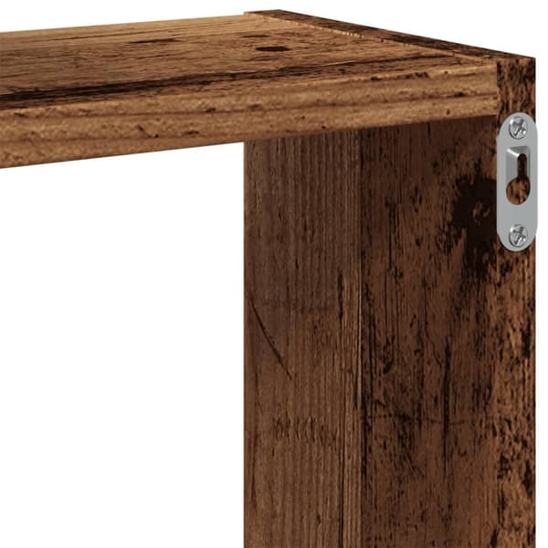 vidaXL Vegghyller kubeformet gammelt tre 68x15x68 cm konstruert tre