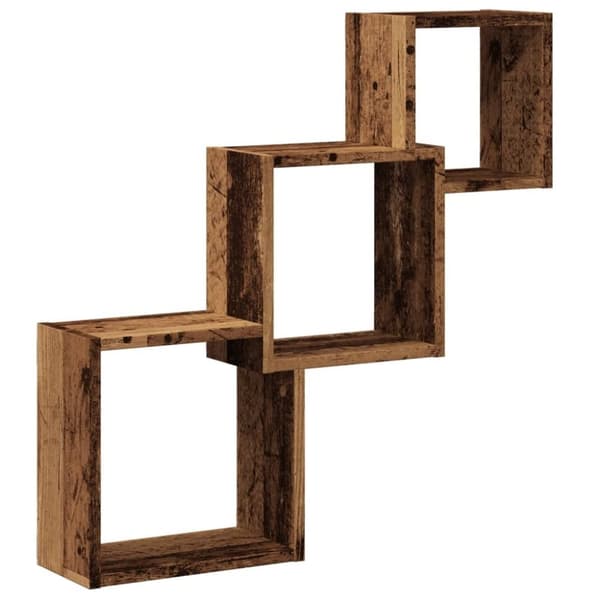 vidaXL Vegghyller kubeformet gammelt tre 68x15x68 cm konstruert tre