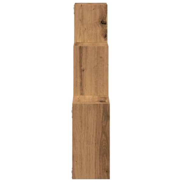 vidaXL væghylder 68x15x68 cm kubeformet konstrueret træ kunsteg