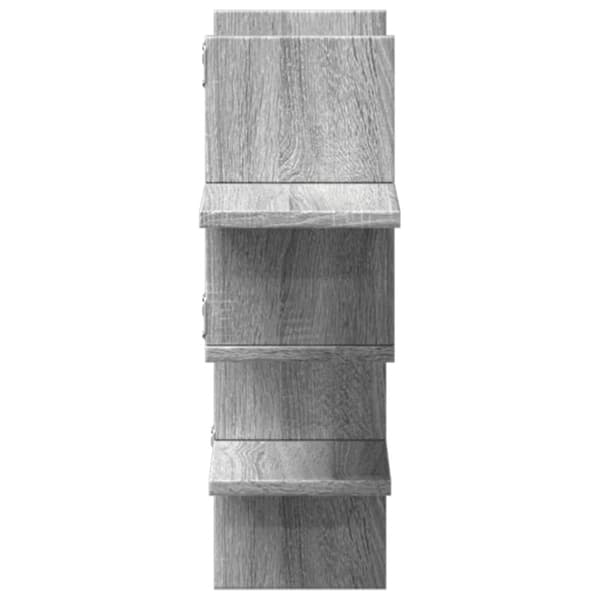 vidaXL væghylde 124,5x18x60,5 cm konstrueret træ grå sonoma-eg