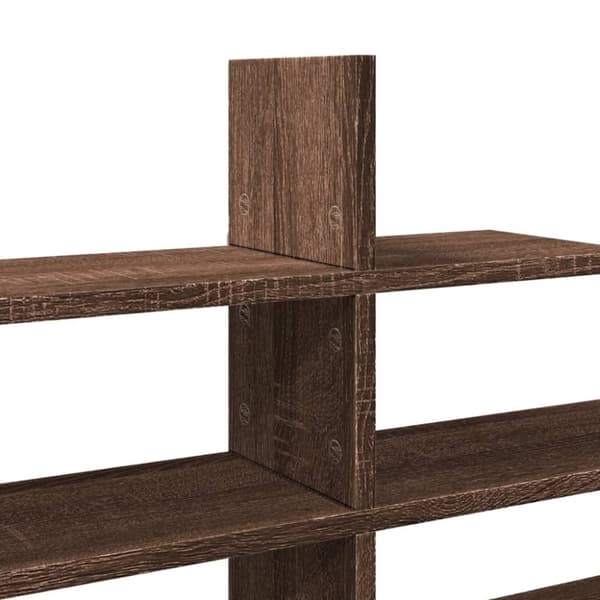 vidaXL Vegghylle brun eik 124,5x18x60,5 cm konstruert tre