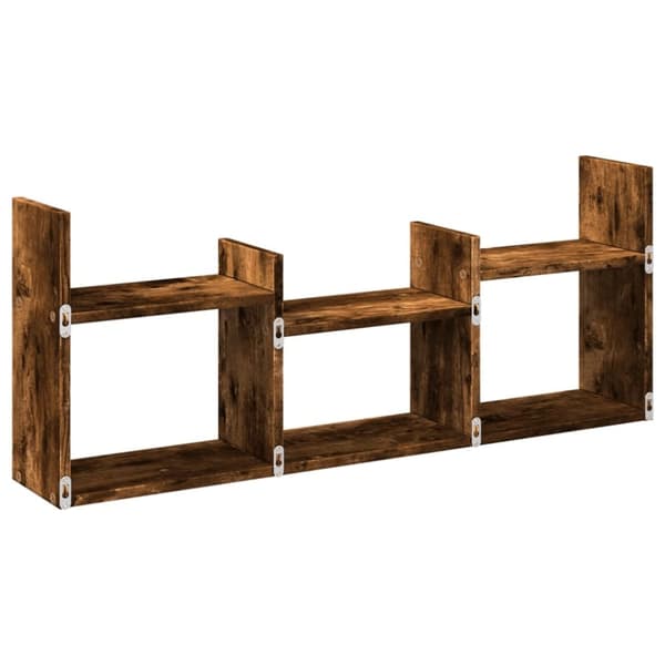 vidaXL Veggskap 100x18x40 cm røkt eik konstruert tre