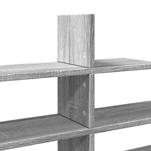 vidaXL Vegghylle grå sonoma 124,5x18x60,5 cm konstruert tre