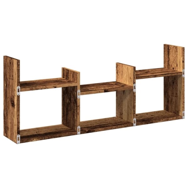 vidaXL vægskab 100x18x40 cm konstrueret træ antikt træ
