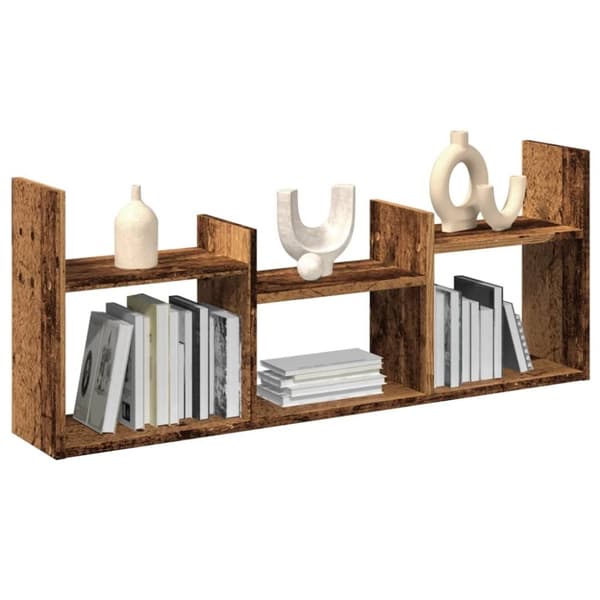 vidaXL vægskab 100x18x40 cm konstrueret træ antikt træ