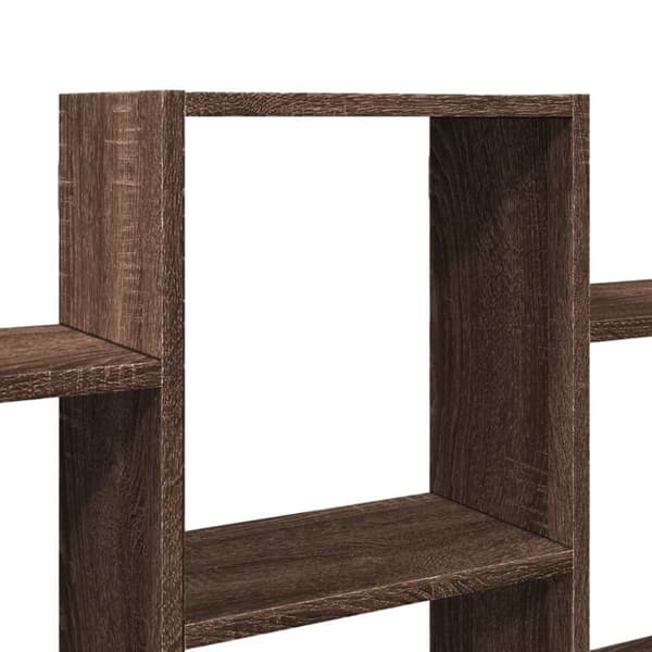 vidaXL Seinähylly ruskea tammi 159x18x66 cm tekninen puu