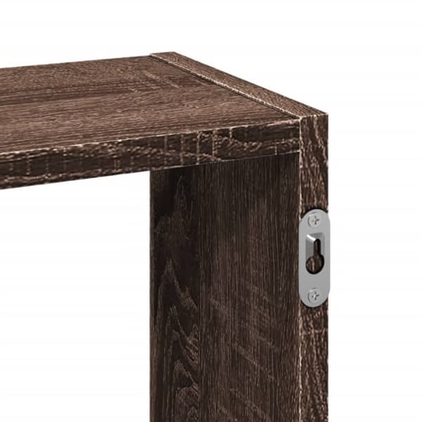 vidaXL Seinähylly ruskea tammi 159x18x66 cm tekninen puu