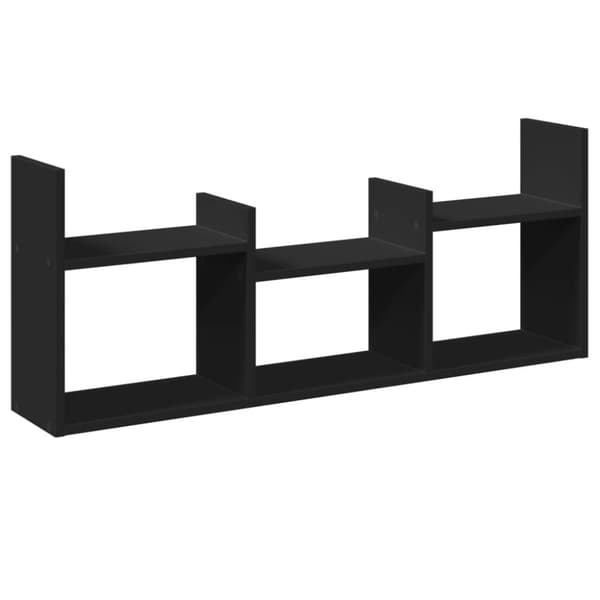 vidaXL Veggskap 100x18x40 cm svart konstruert tre