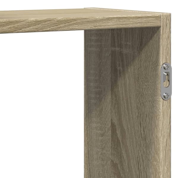 vidaXL væghylde 129x18x42 cm konstrueret træ sonoma-eg