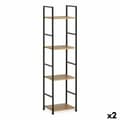 Miniatyrbild 1 av 2: Bokhylla Confortime 4 Hyllor Metall 29,1 x 23,5 x 112 cm (2 antal)