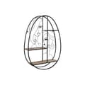 Miniatyrbilde 1 av 4: Hyller Home ESPRIT Svart Naturell Metall Tre MDF 53 x 12,2 x 72 cm Vegg