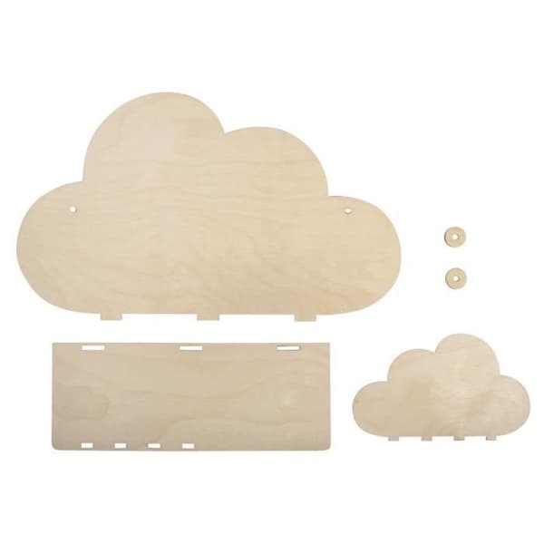 DIY kit - Cloud trähylla 35 x 21 x 10 cm