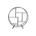 Miniatyrbillede 3 af 4: Hylder DKD Home Decor Sort Metal Spejl 95 x 27 x 105 cm