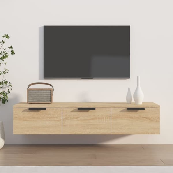 Väggskåp sonoma-ek 102x30x20 cm konstruerat trä