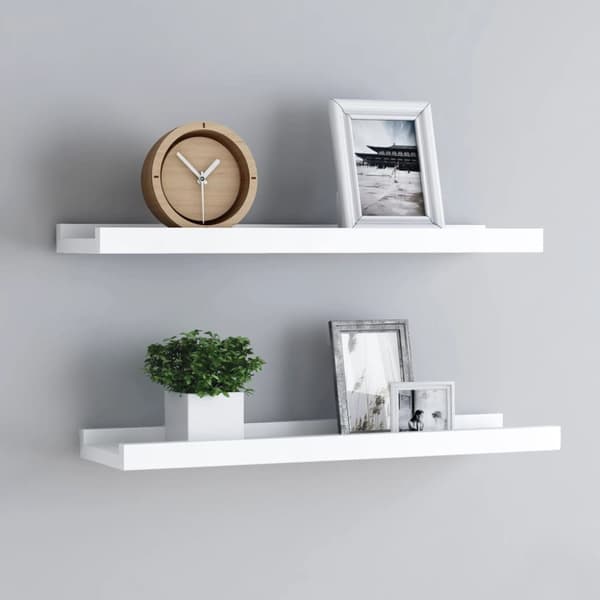 Tavellist 2 st vit 60x9x3 cm MDF