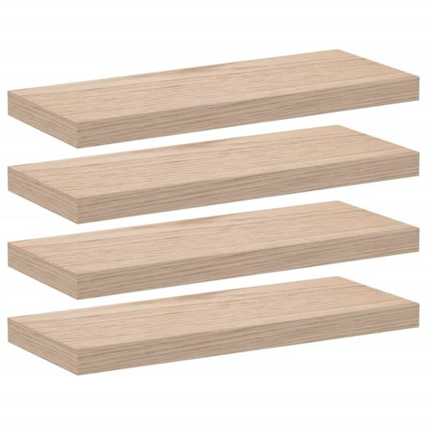 Svävande hyllor 4 st 60x23,5x4 cm konstruerat trä
