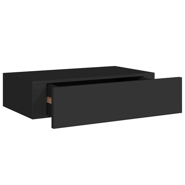 Väggmonterad låda svart 40x23,5x10 cm MDF