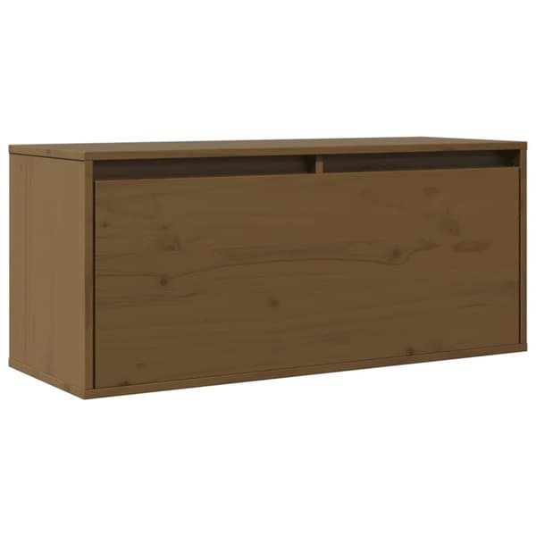 Väggskåp honungsbrun 80x30x35 cm massiv furu