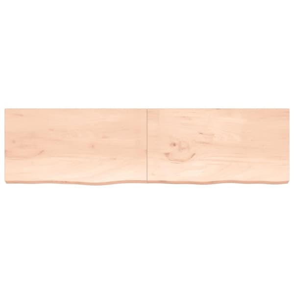 Hyllplan 220x60x(2-6) cm obehandlad massiv ek
