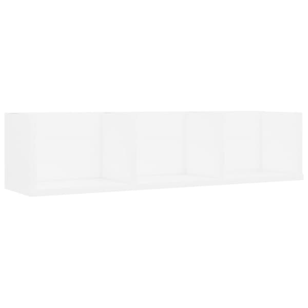 CD-hylla vit 75x18x18 cm konstruerat trä