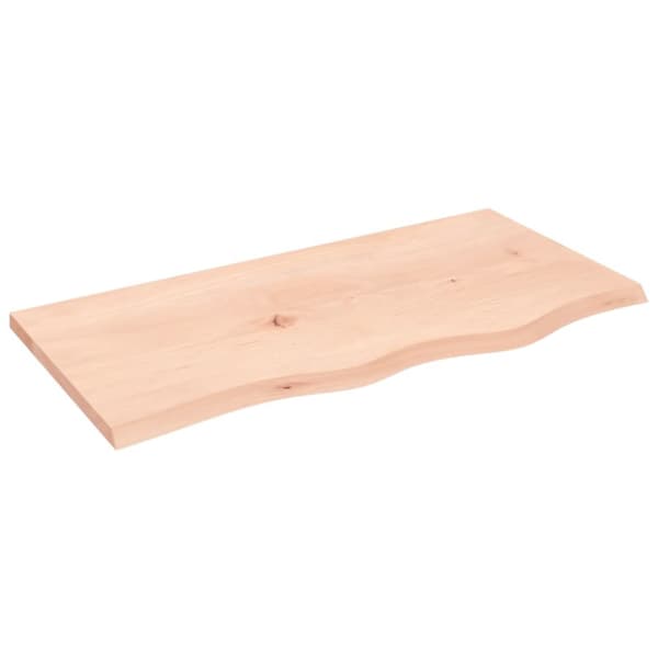 Hyllplan 80x40x2 cm obehandlad massiv ek