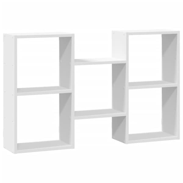 Vägghylla vit 96x18x60 cm konstruerat trä