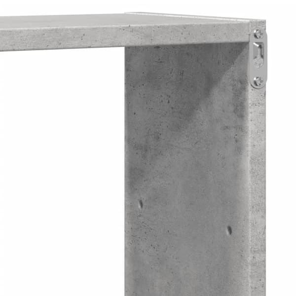 Vägghylla betonggrå 96x18x60 cm konstruerat trä