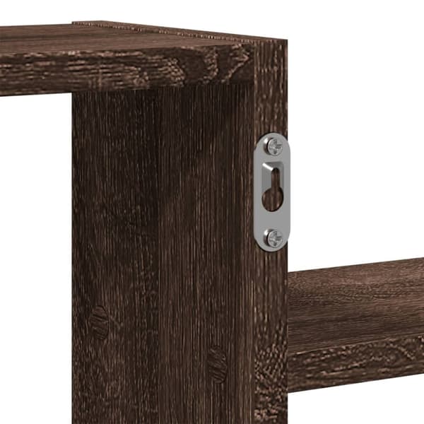 Seinähylly ruskea tammi 104x15x49 cm tekninen puu