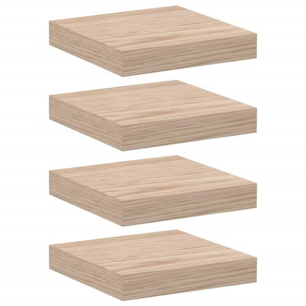 Kelluvat hyllyt 4 kpl 23x23,5x4 cm tekninen puu