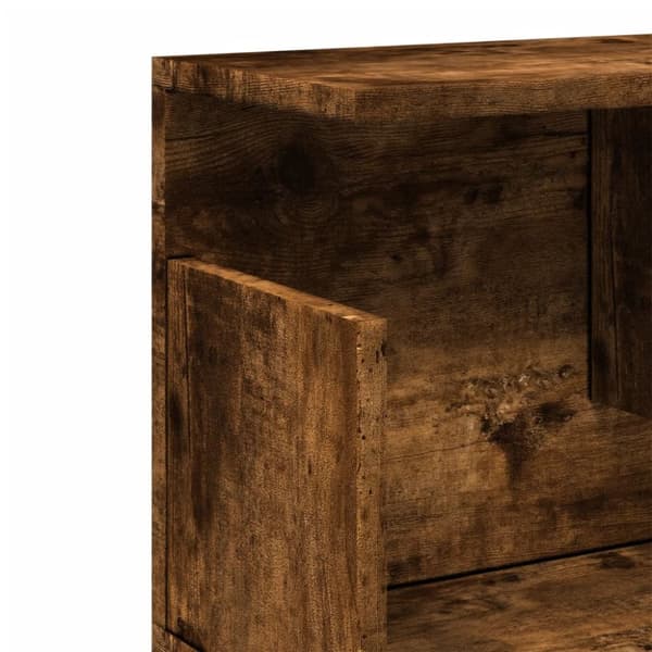 Väggskåp 80x20x30 cm rökfärgad ek konstruerat trä