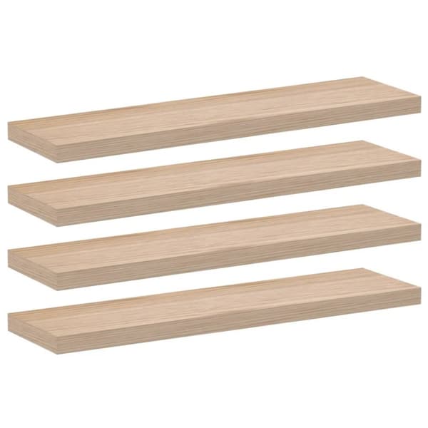 Svävande hyllor 4 st 90x23,5x4 cm konstruerat trä