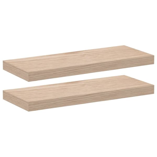 Svävande hyllor 2 st 60x23,5x4 cm konstruerat trä