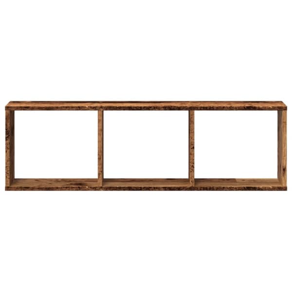 Väggskåp 100x16x30 cm åldrat trä konstruerat trä